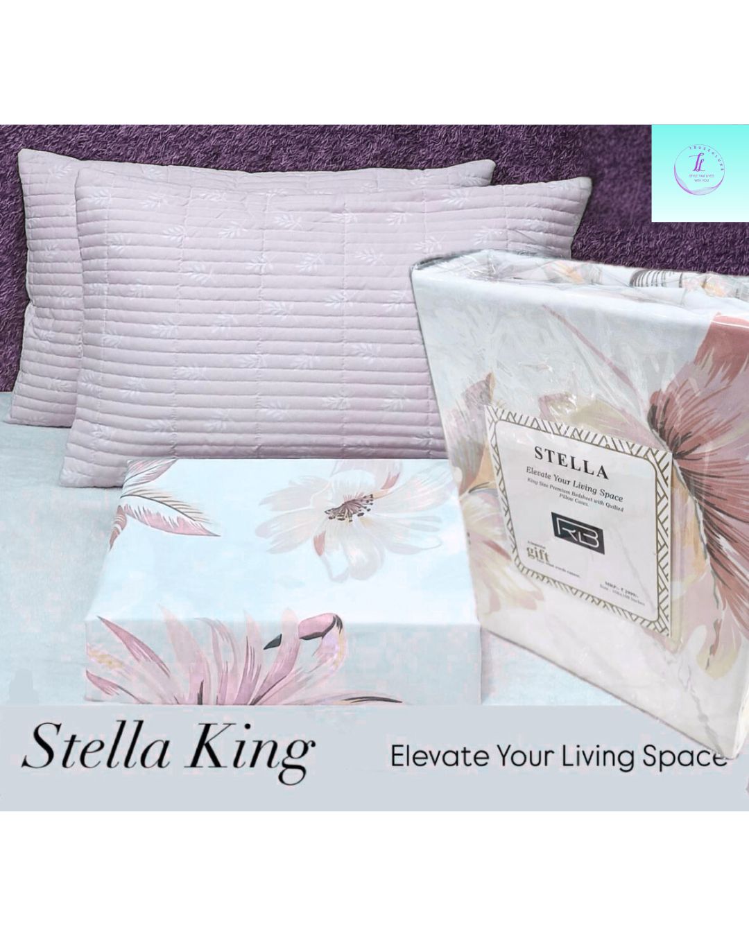 Stella Quilted Pillow Covers Bedsheet - Image 2