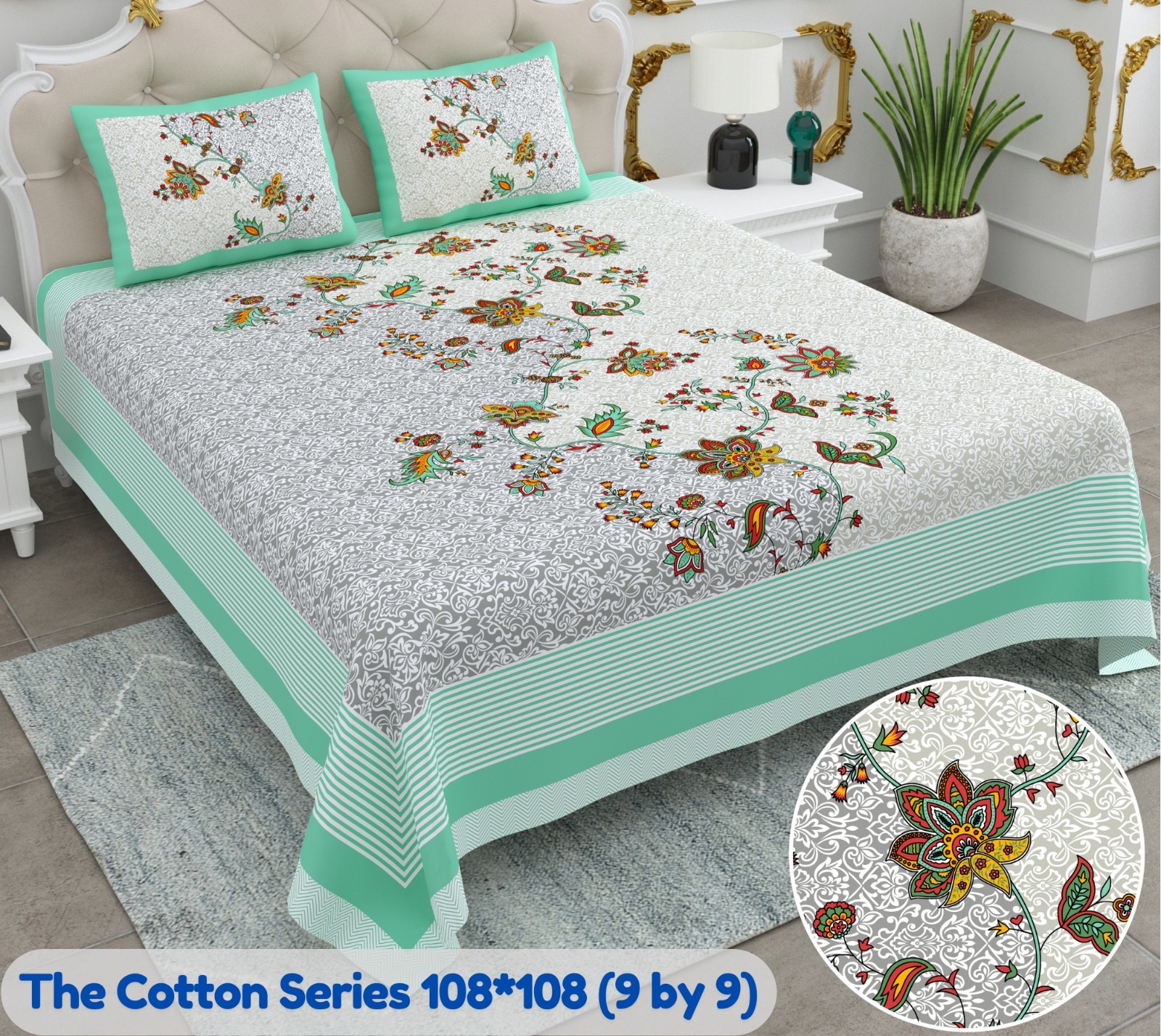 Pinkcity Jaipuri Print Pure Cotton Bedsheet – Ethnic Elegance