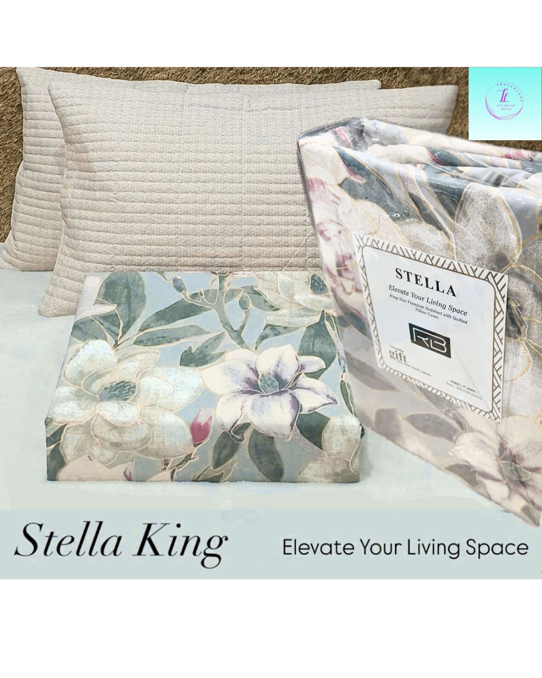 Stella Quilted Pillow Covers Bedsheet